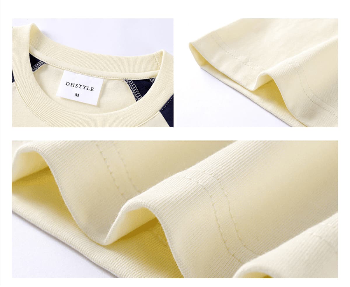 Cotton 240GSM Colorblock Oversize T-shirt – detail 6