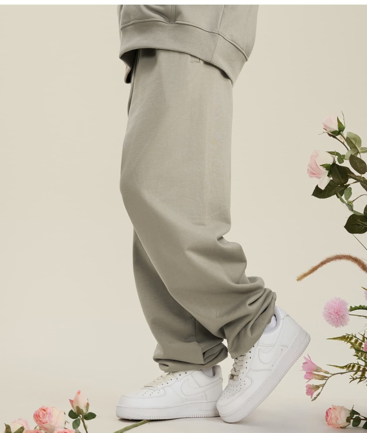 Thick 440Gsm Brushed Cotton Terry Sweatpants – detail 15