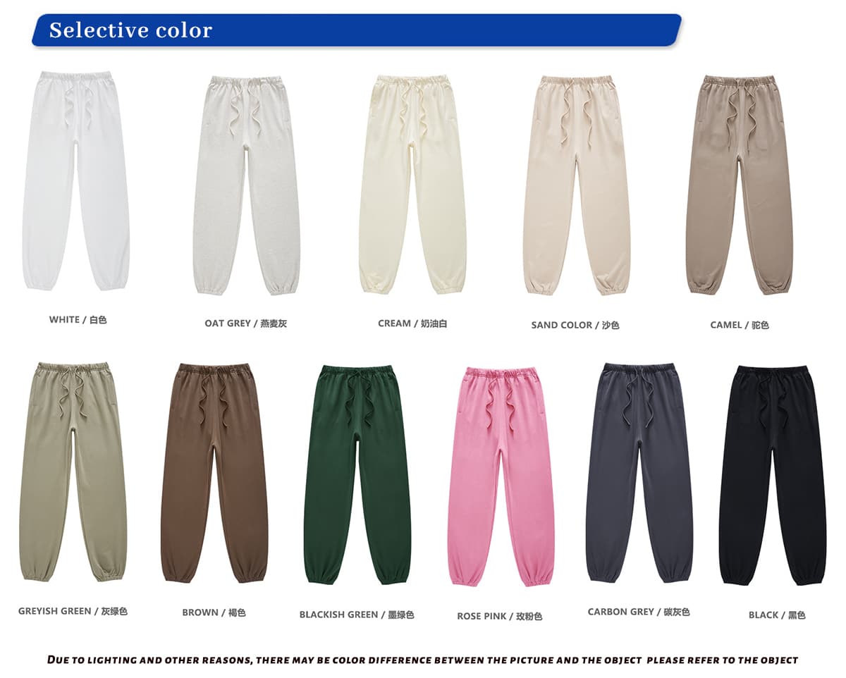 Thick 440Gsm Brushed Cotton Terry Sweatpants – detail 3