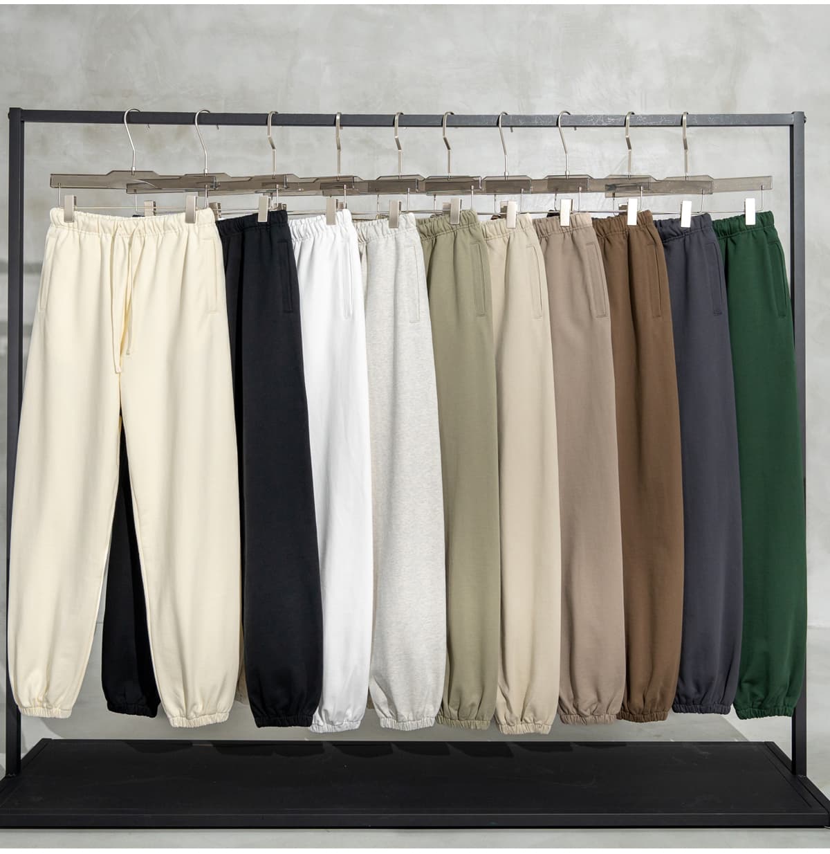 Thick 440Gsm Brushed Cotton Terry Sweatpants – detail 9