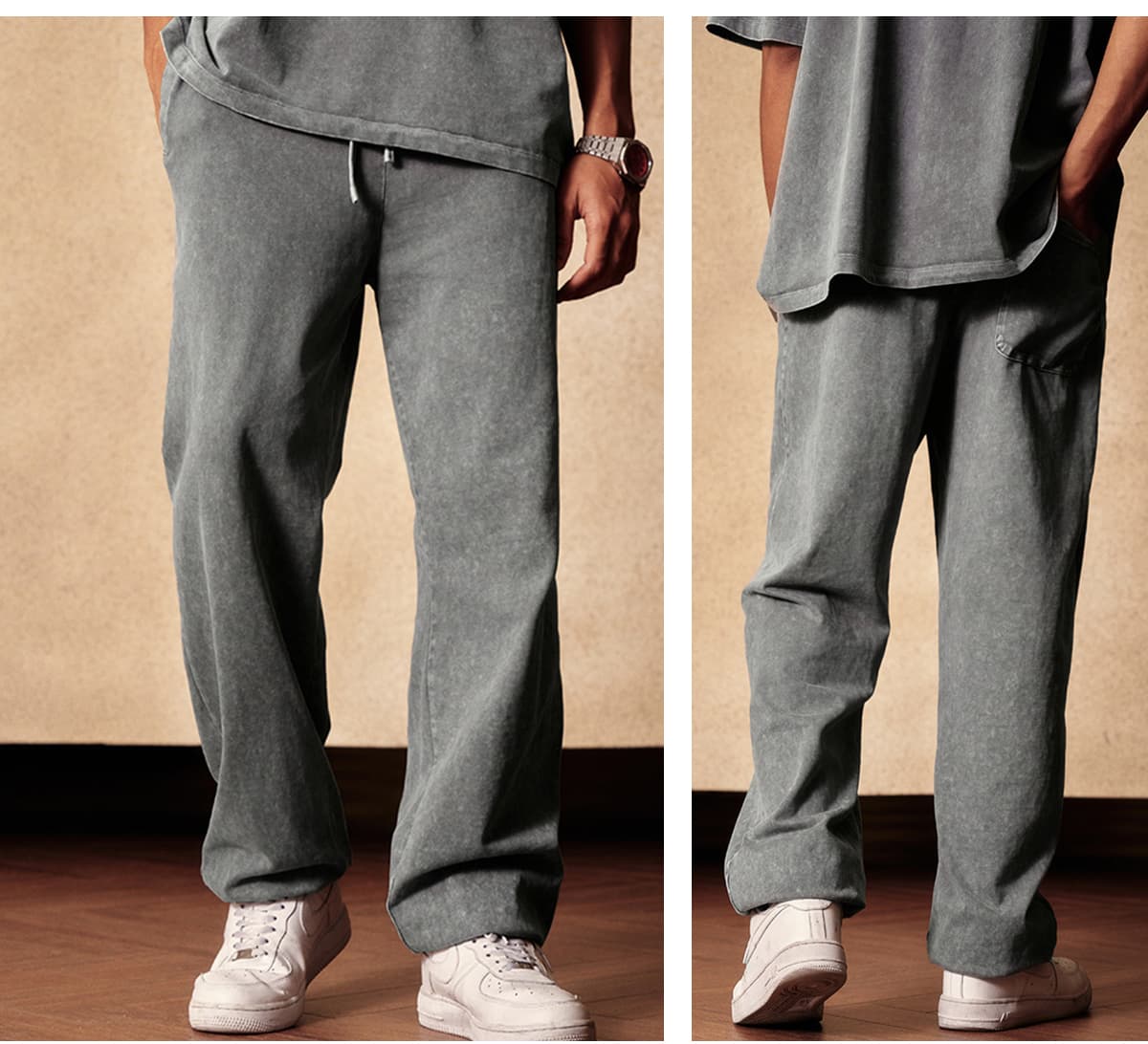 Thick 345GSM Wash Terry Sweatpants – detail 12