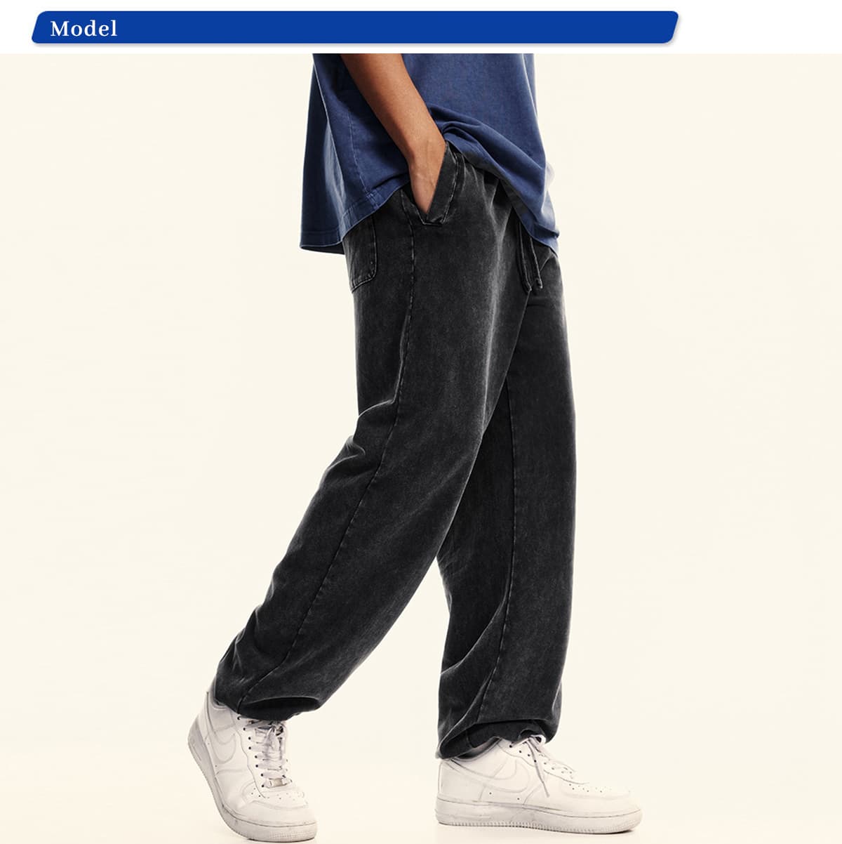 Thick 345GSM Wash Terry Sweatpants – detail 9