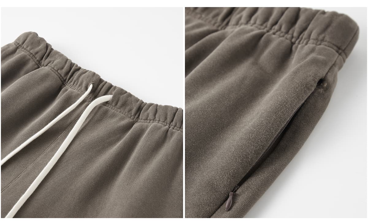 Cotton Terry 385GSM Washed Raw Edge Shorts – detail 6