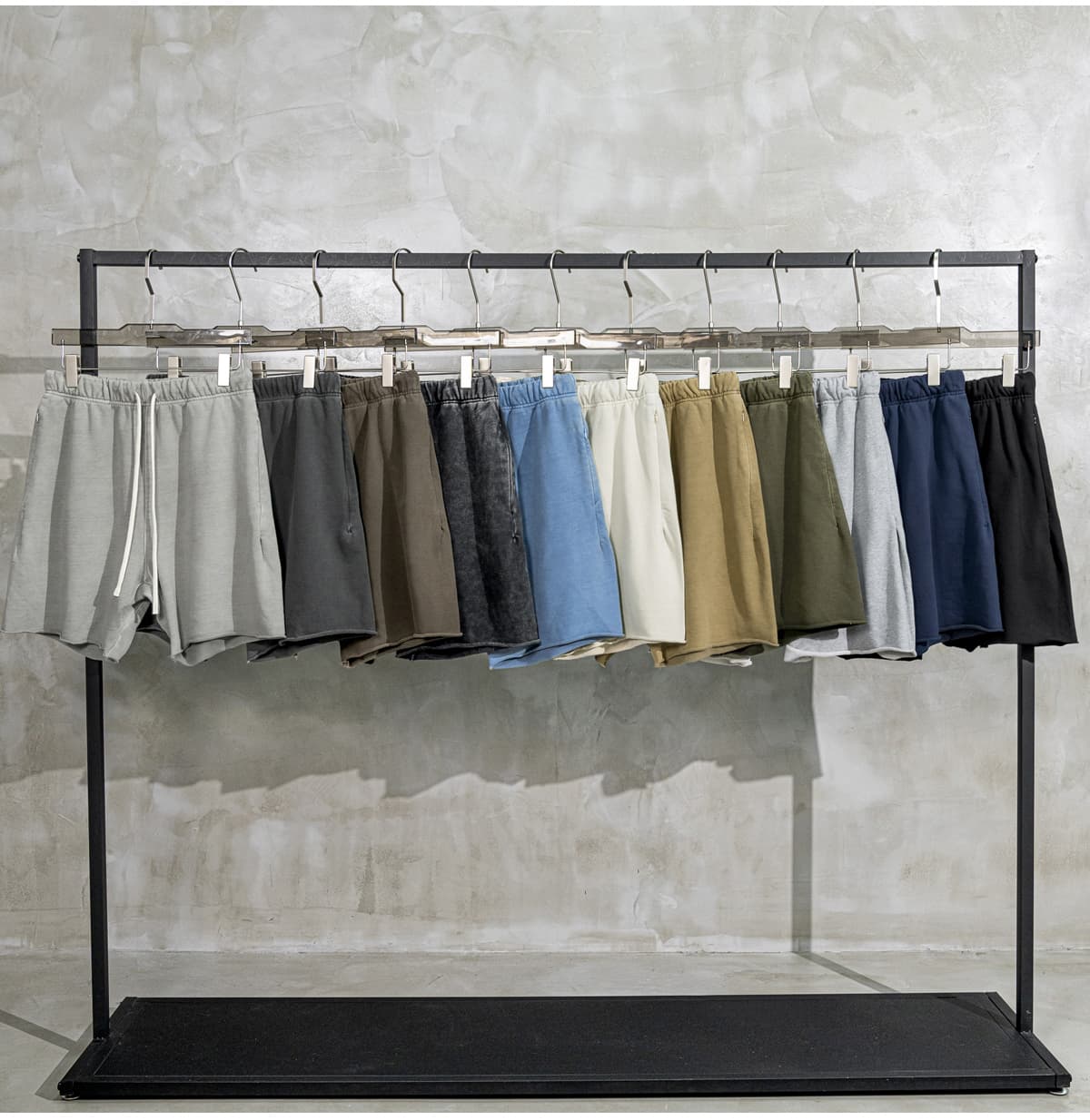 Cotton Terry 385GSM Washed Raw Edge Shorts – detail 9