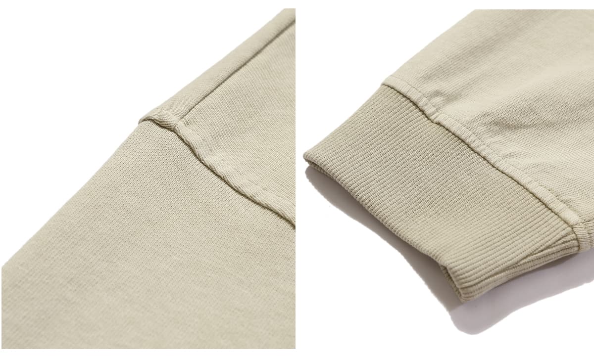 Thick 310GSM Cotton Light Wash Long Sleeve T-Shirt – detail 6