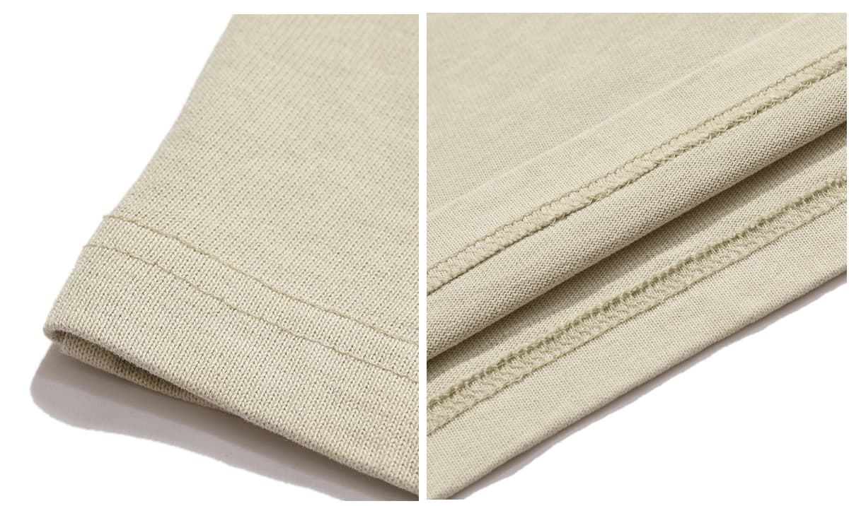 Thick 310GSM Cotton Light Wash Long Sleeve T-Shirt – detail 7