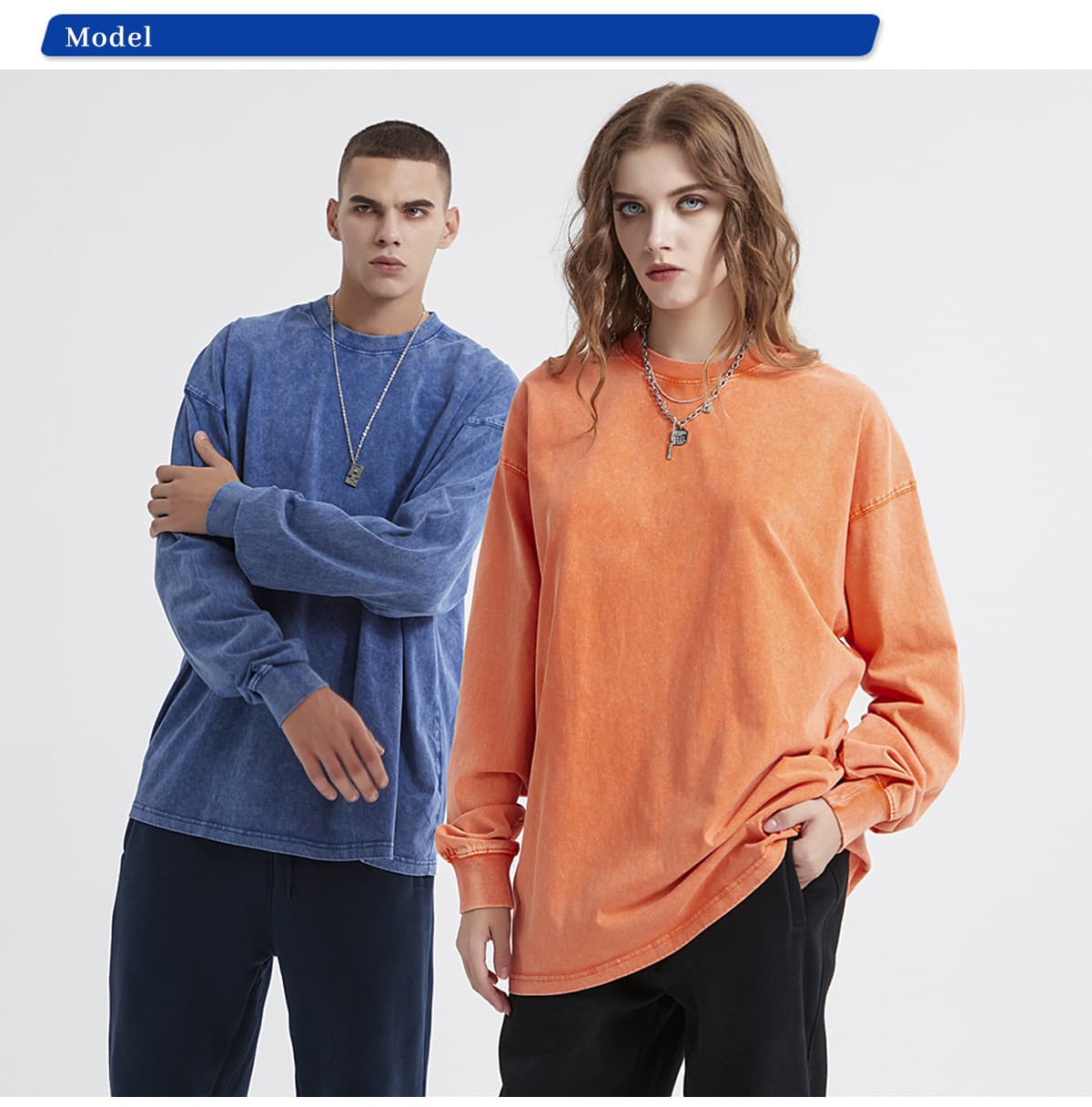 Acid Wash Cotton 250GSM Oversized Long Sleeve – detail 13