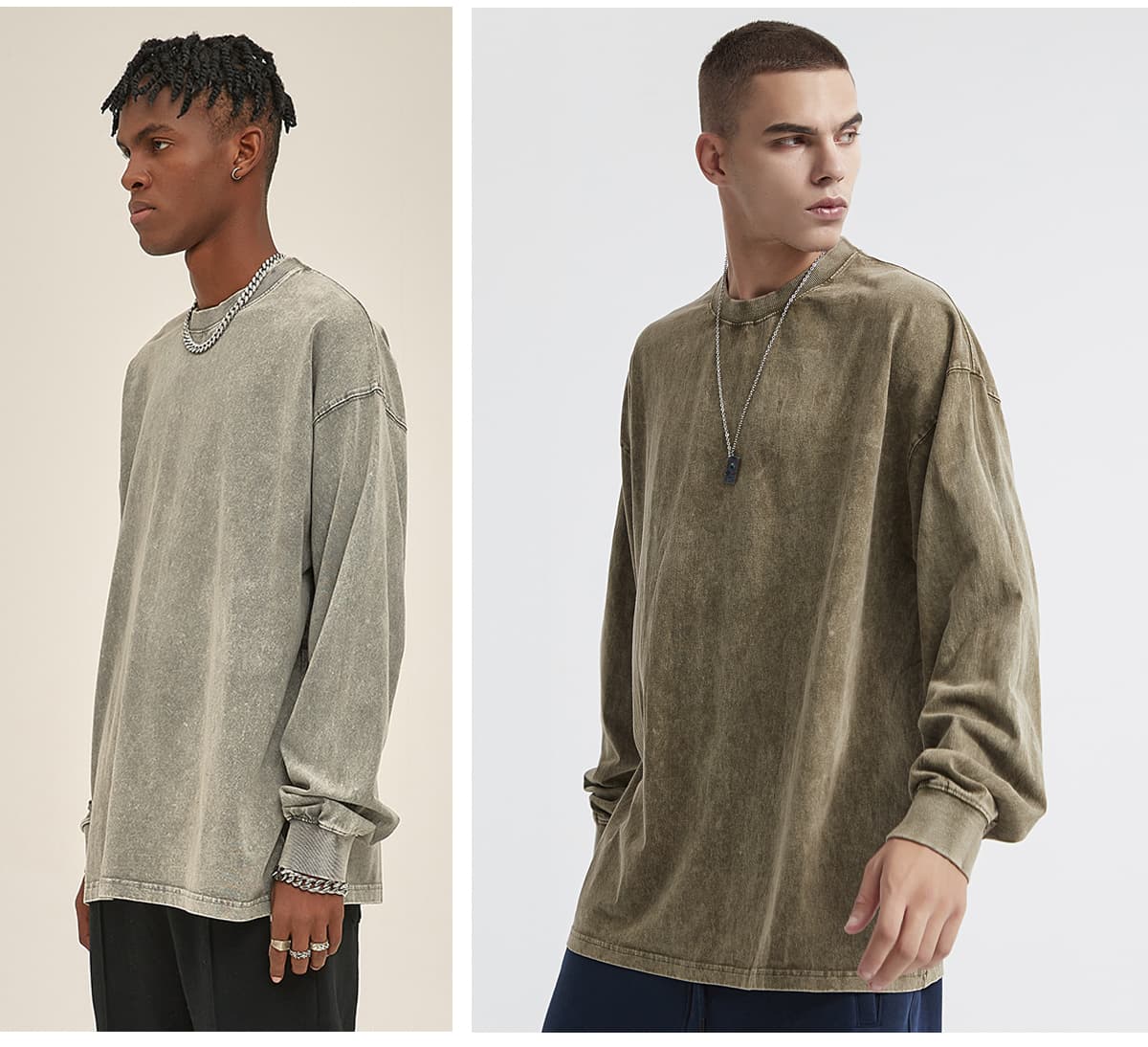 Acid Wash Cotton 250GSM Oversized Long Sleeve – detail 14