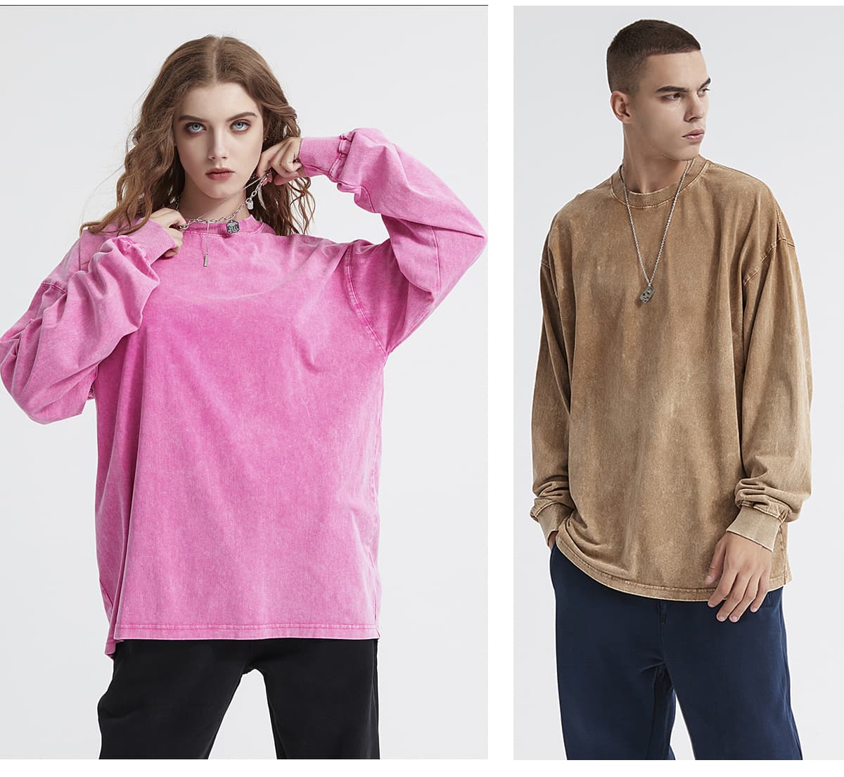 Acid Wash Cotton 250GSM Oversized Long Sleeve – detail 15