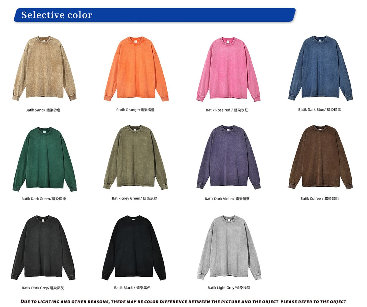 Acid Wash Cotton 250GSM Oversized Long Sleeve – detail 3
