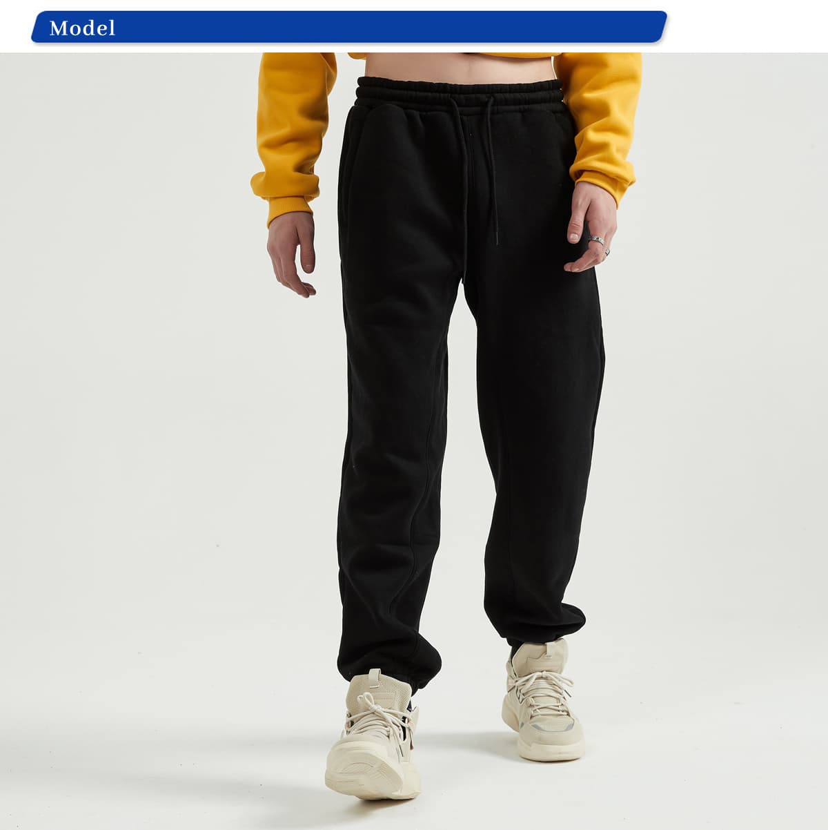 Thick 345Gsm Fleece Sweatpants for Winter – detail 12