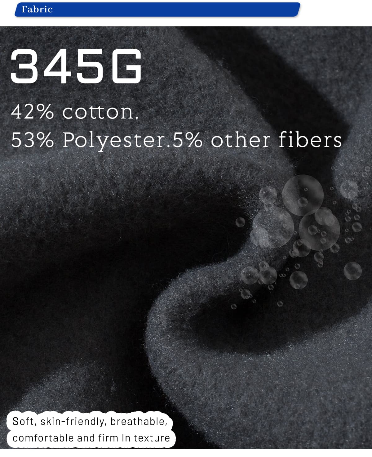 Thick 345Gsm Fleece Sweatpants for Winter – detail 4
