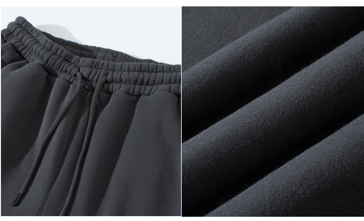 Thick 345Gsm Fleece Sweatpants for Winter – detail 5
