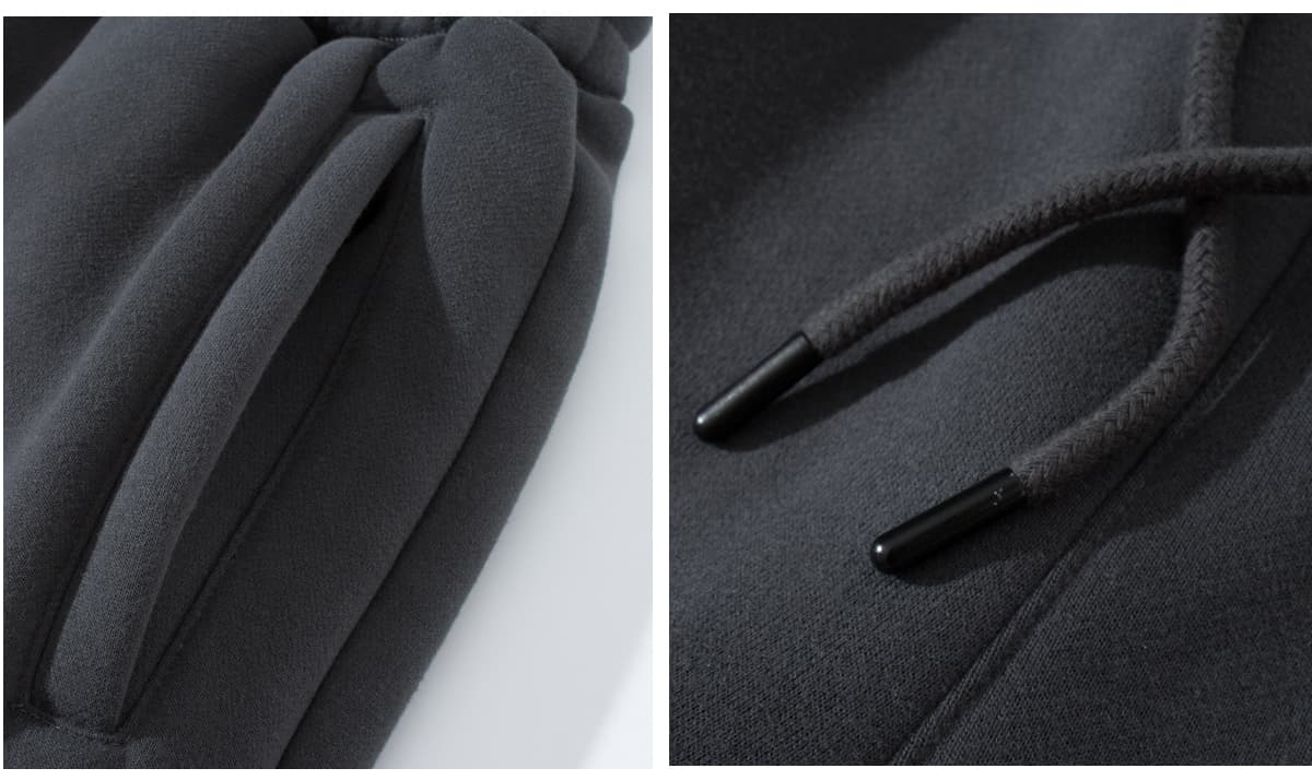 Thick 345Gsm Fleece Sweatpants for Winter – detail 6