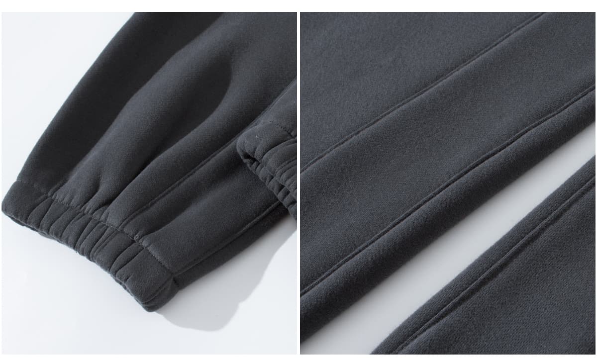 Thick 345Gsm Fleece Sweatpants for Winter – detail 7