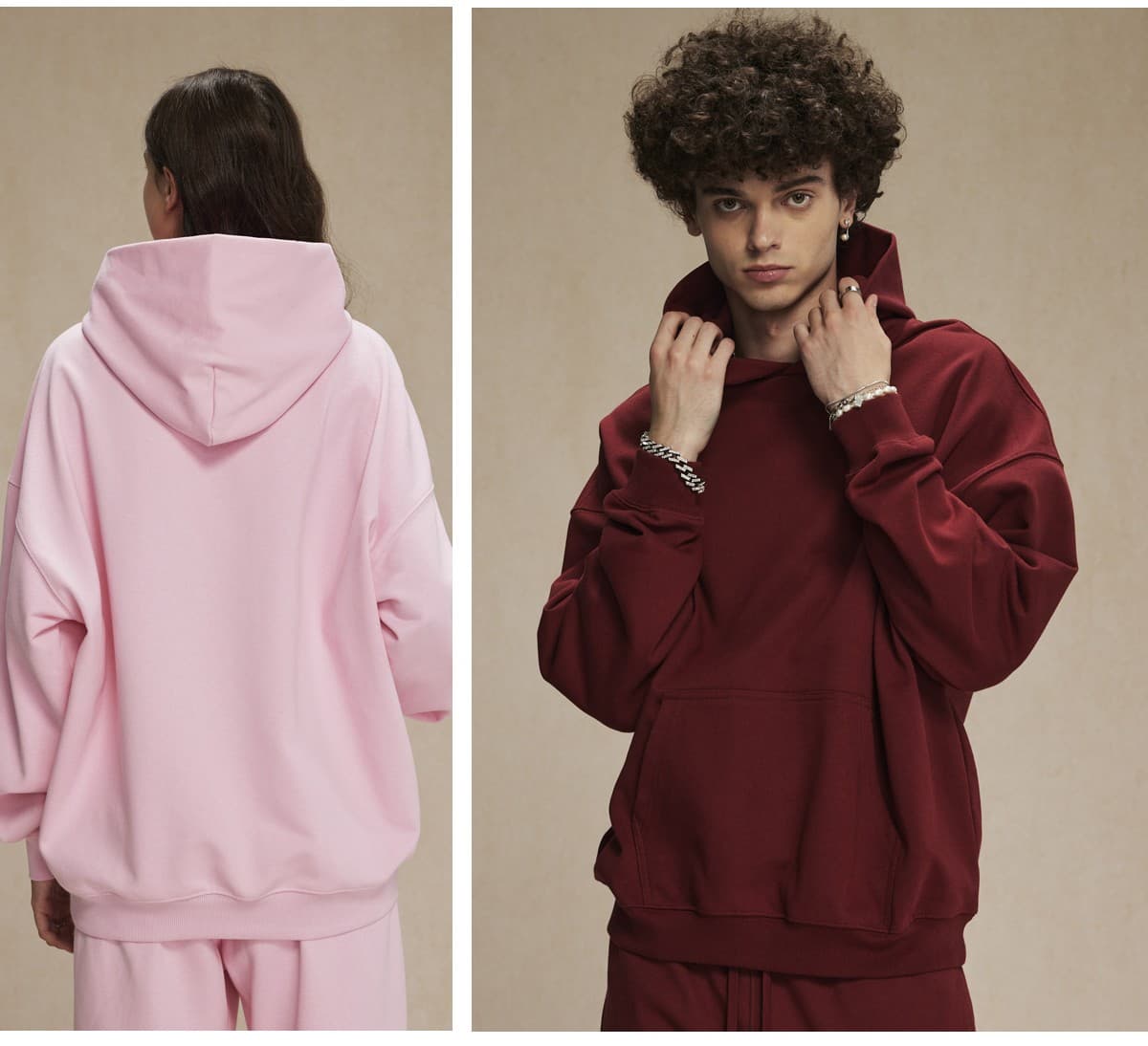 Thick Brushed Cotton Terry 430Gsm Oversized Hoodie – detail 11
