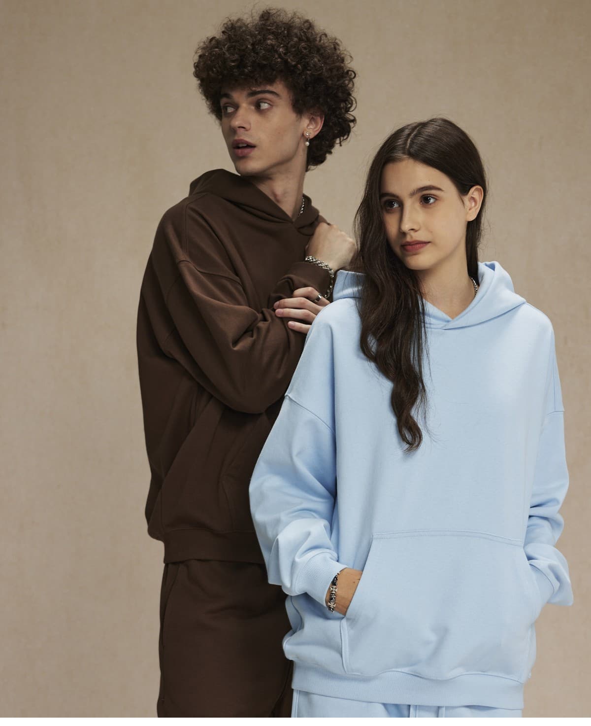 Thick Brushed Cotton Terry 430Gsm Oversized Hoodie – detail 12