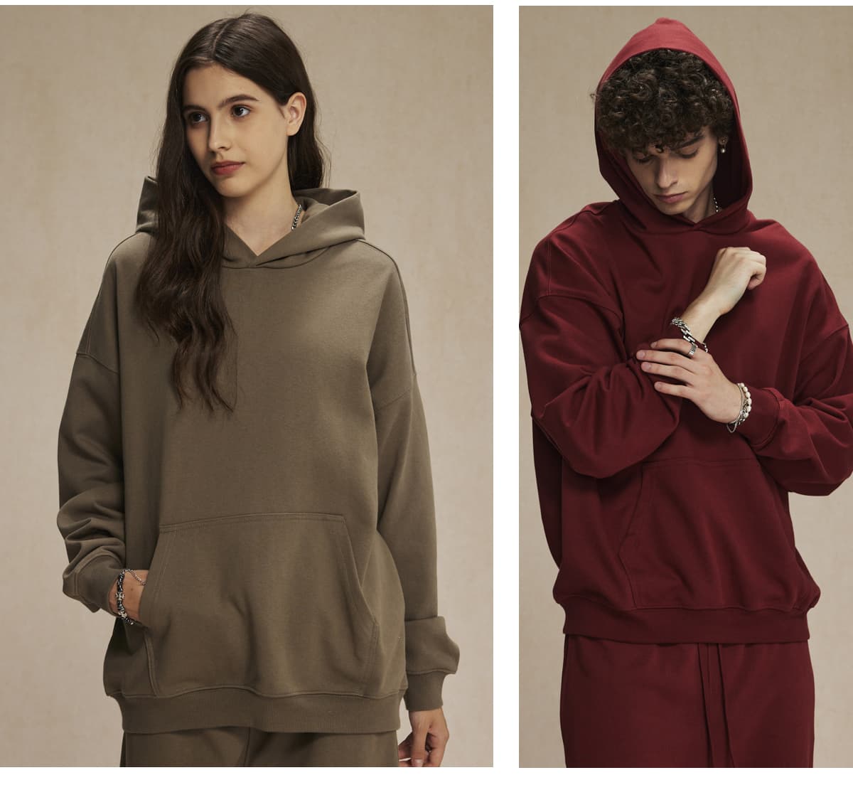 Thick Brushed Cotton Terry 430Gsm Oversized Hoodie – detail 13