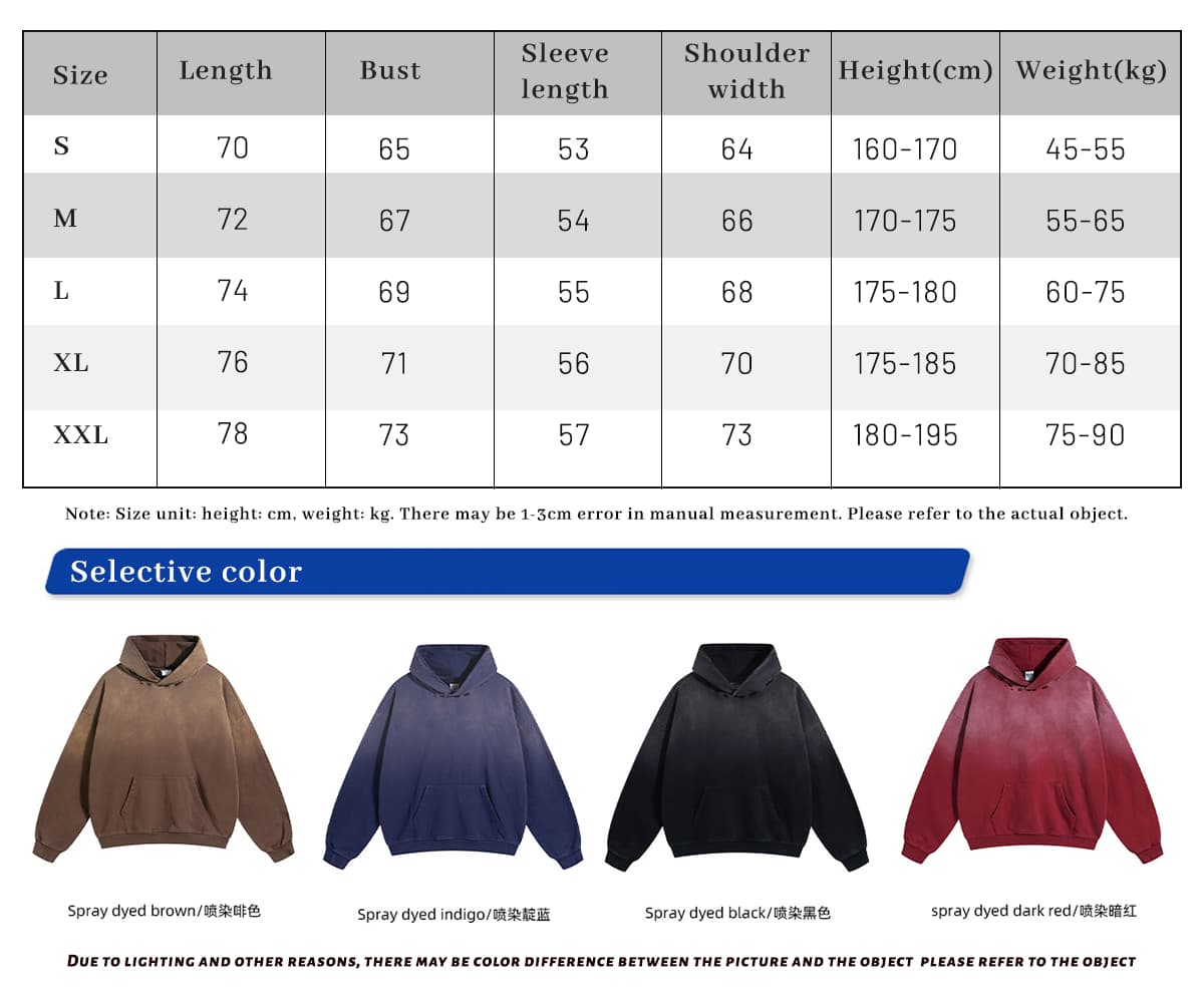Thick Terry 450Gsm Vintage Wash Distressed Hoodie – detail 2