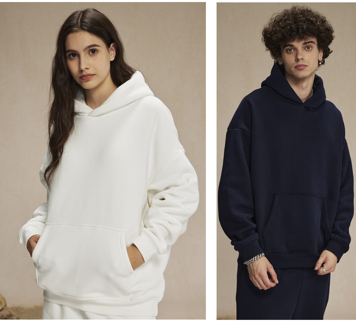 2580 Thick 400Gsm Polar Fleece Oversized Solid Hoodie – detail 13