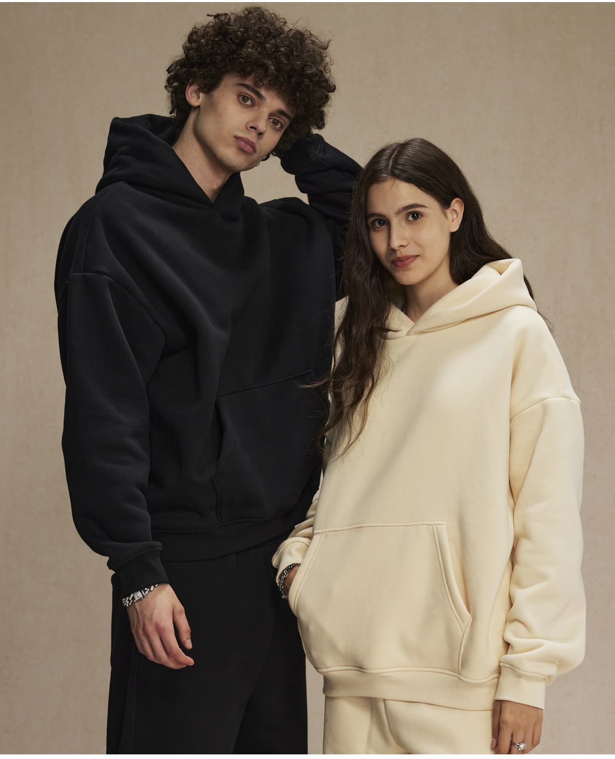 2580 Thick 400Gsm Polar Fleece Oversized Solid Hoodie – detail 14