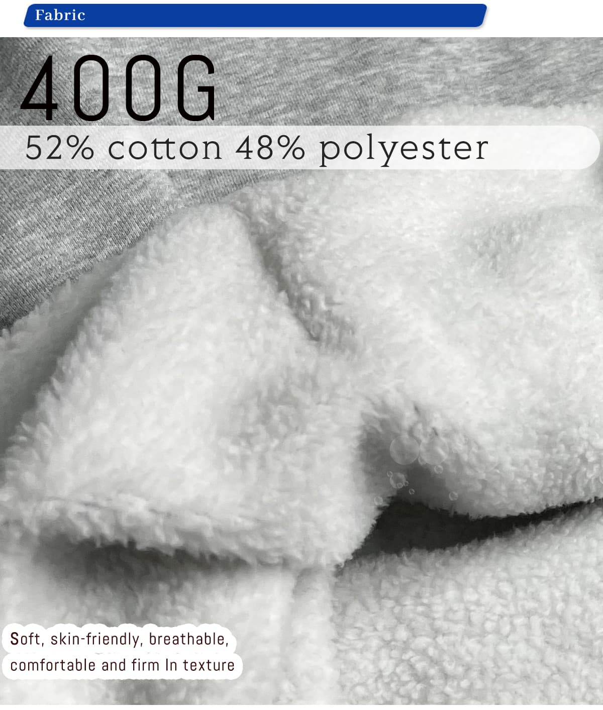 2580 Thick 400Gsm Polar Fleece Oversized Solid Hoodie – detail 5