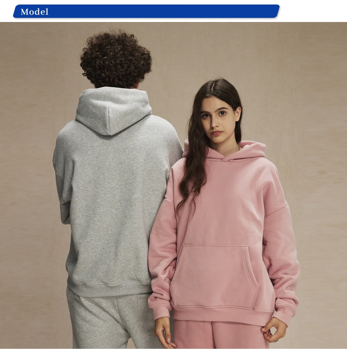 2580 Thick 400Gsm Polar Fleece Oversized Solid Hoodie – detail 10