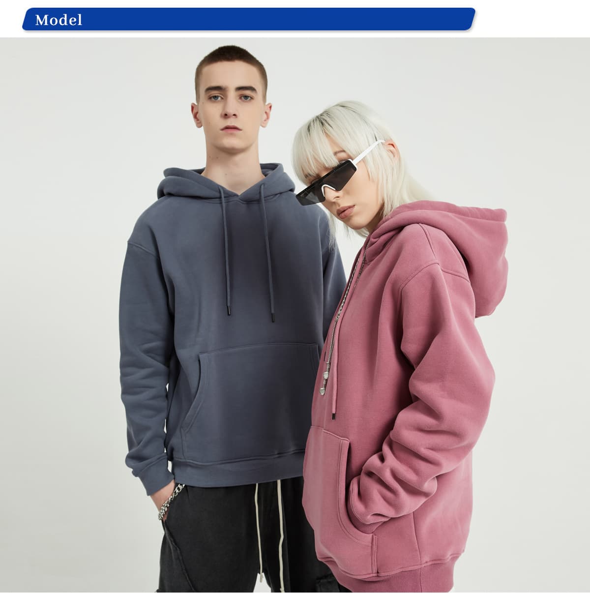 Oversized 345Gsm Fleece Hoodie for Winter – detail 13