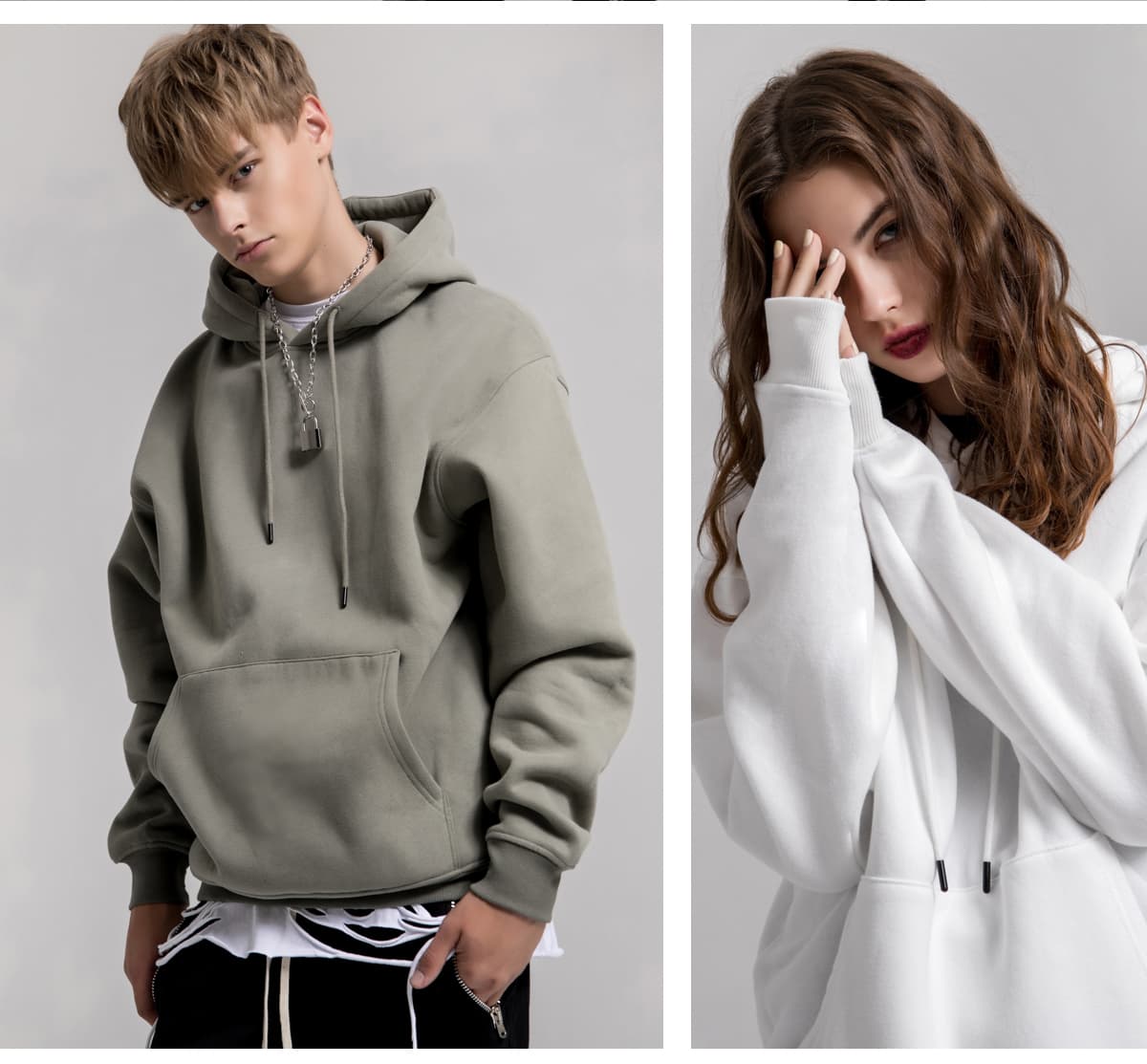 Oversized 345Gsm Fleece Hoodie for Winter – detail 15