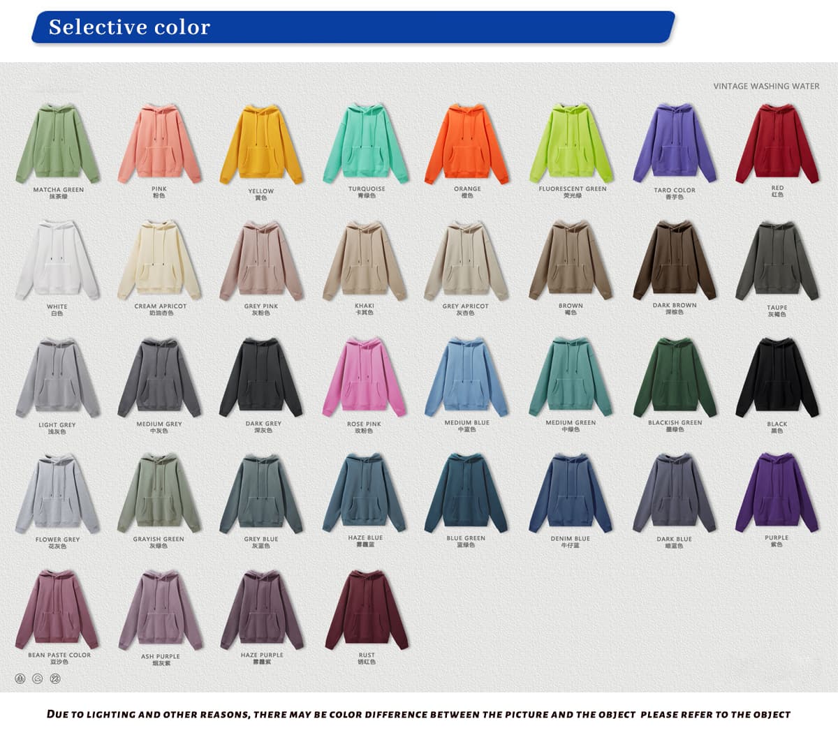 Oversized 345Gsm Fleece Hoodie for Winter – detail 3