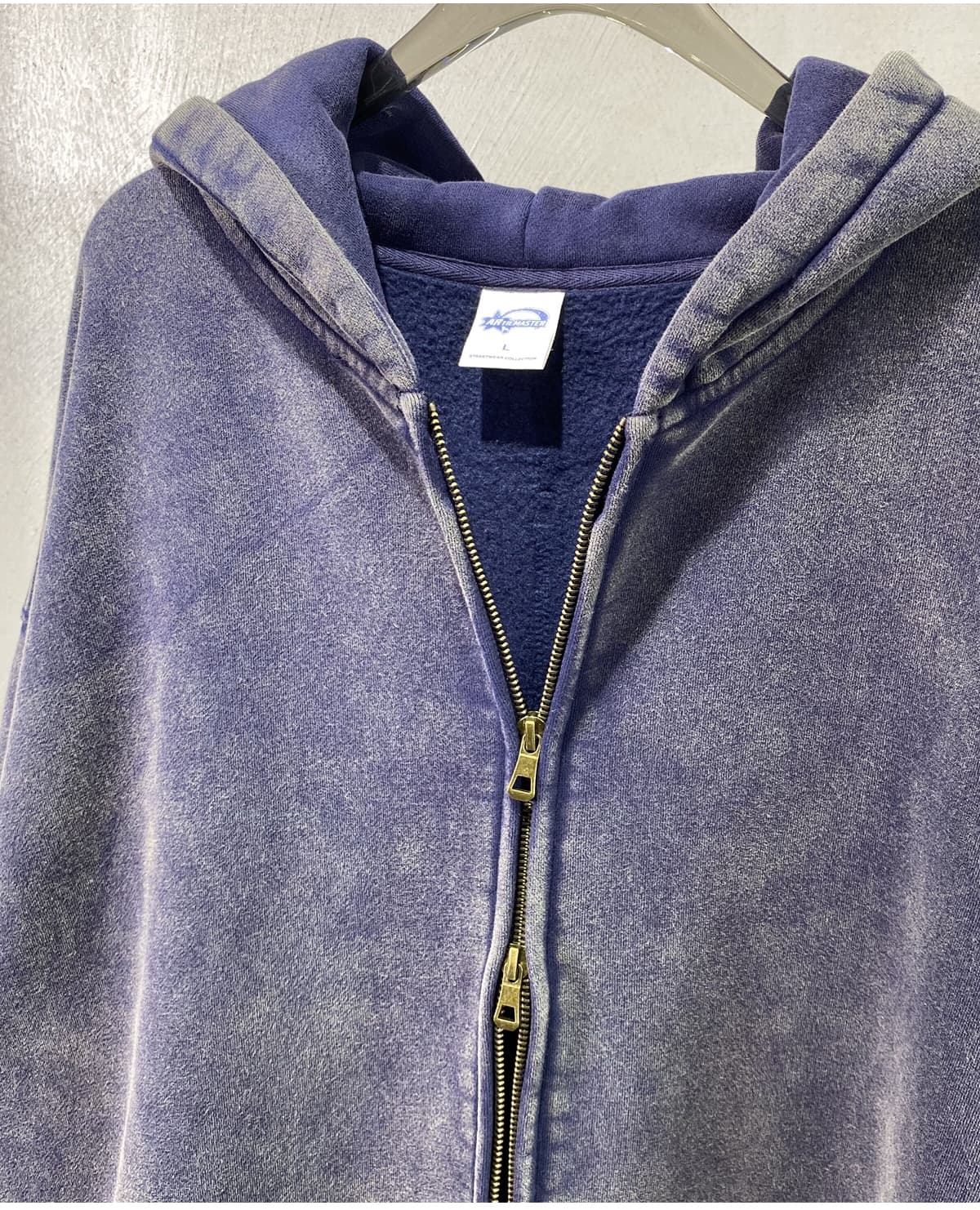 Fleece 360gsm Vintage Wash Doubler Side Zipper Hoodie – detail 10