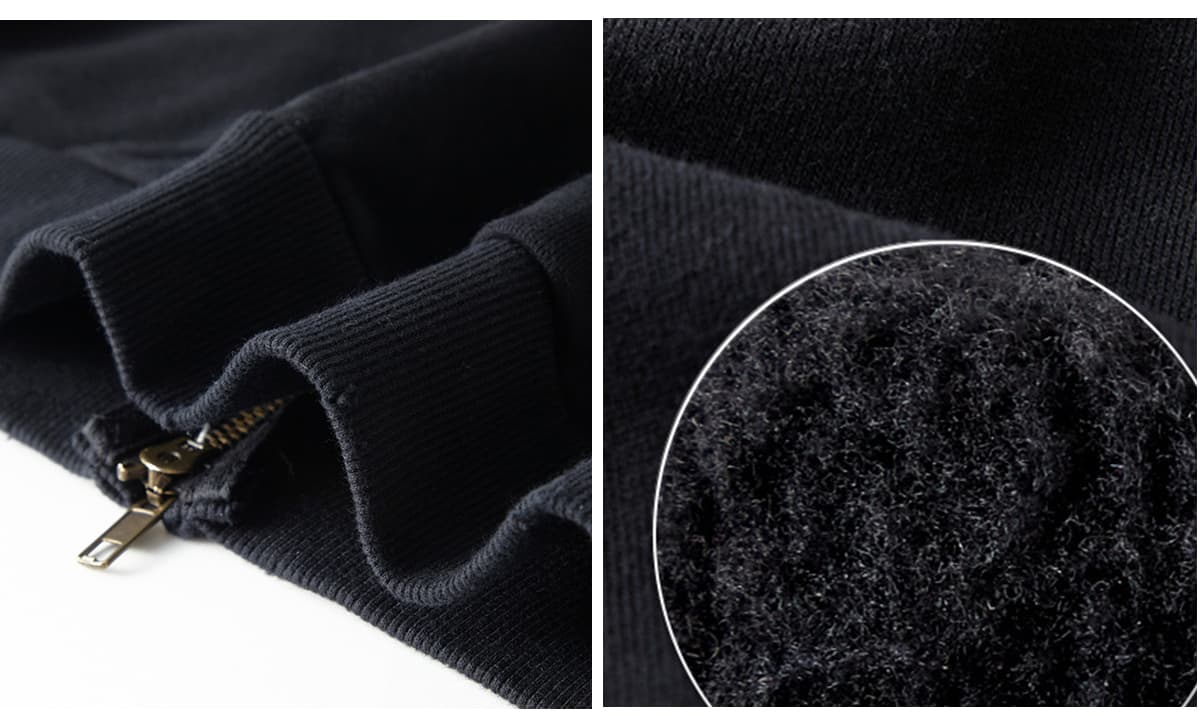 Fleece 360gsm Wash Distressed Zip-up Hoodie – detail 7