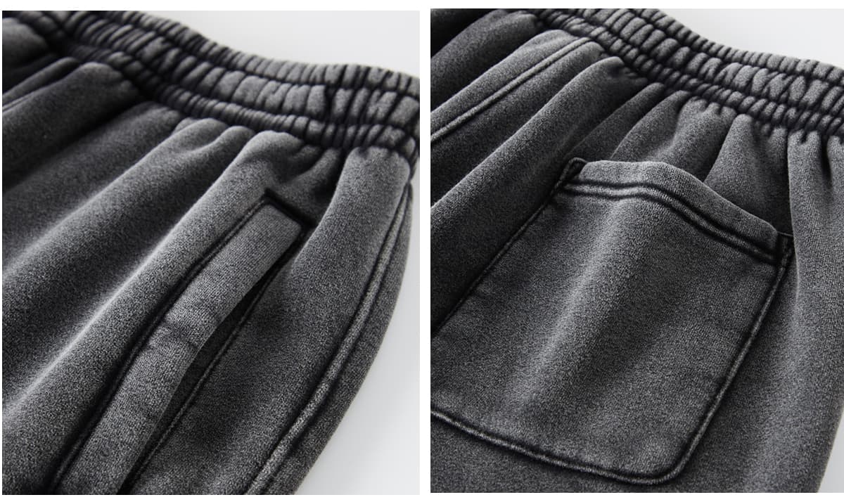Thick 360Gsm Fleece Vintage Wash Sweatpants – detail 6