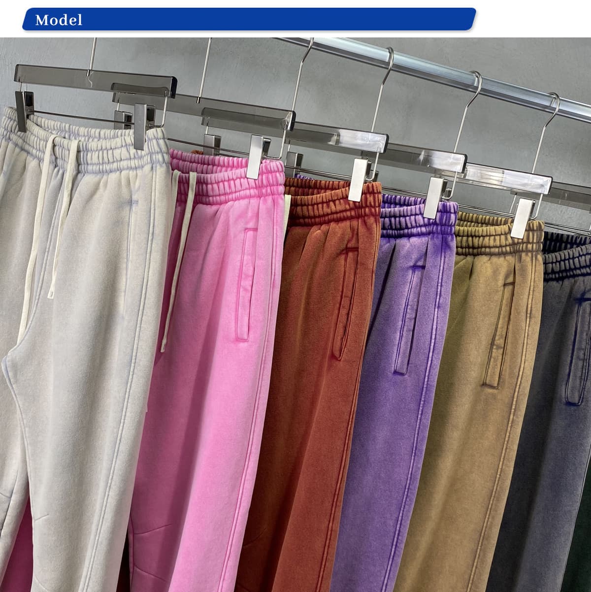 Thick 360Gsm Fleece Vintage Wash Sweatpants – detail 8