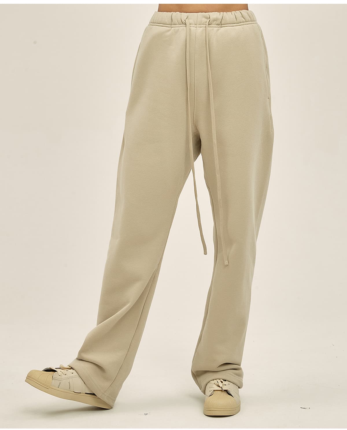 Brushed Fleece 365Gsm Solid wide-leg sweatpants – detail 12