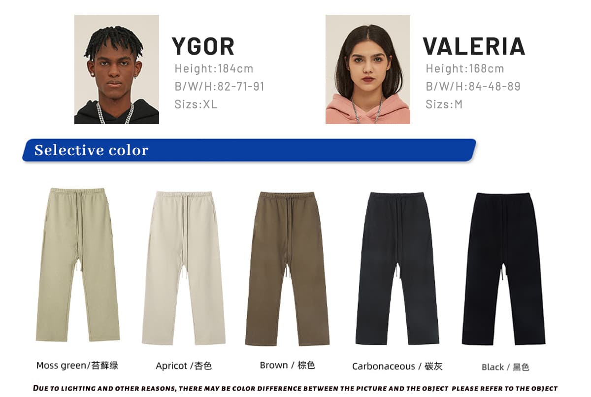 Brushed Fleece 365Gsm Solid wide-leg sweatpants – detail 2