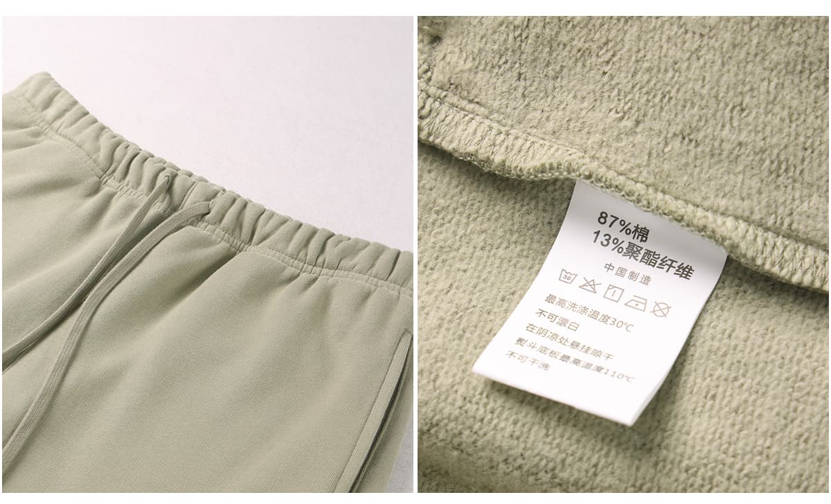 Brushed Fleece 365Gsm Solid wide-leg sweatpants – detail 5