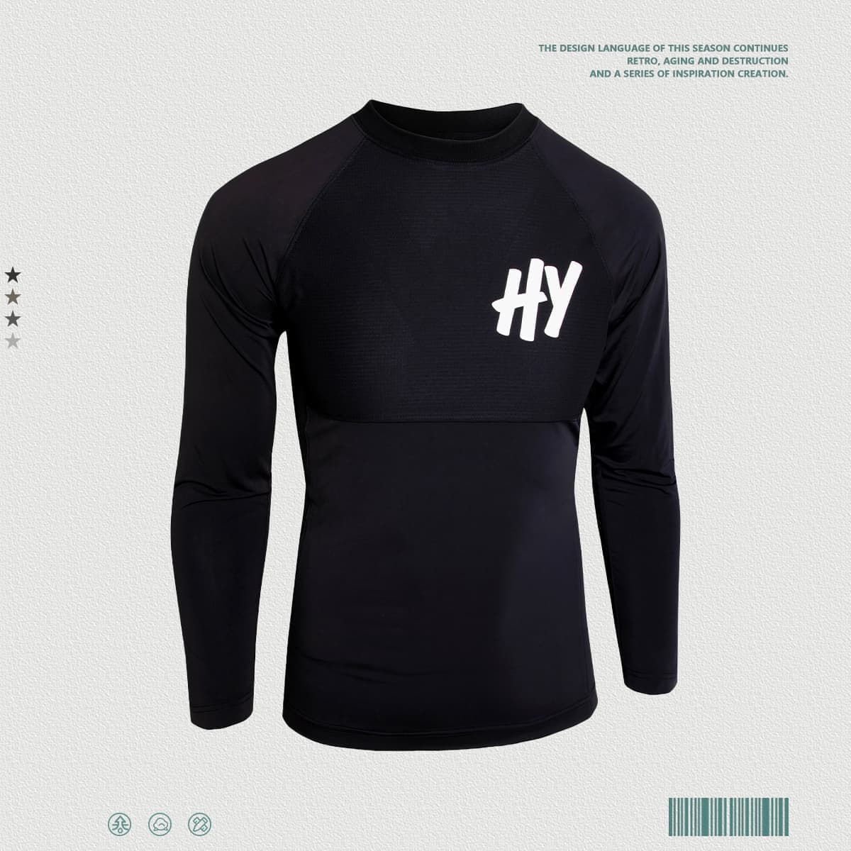 Quick Dry Sports Long Sleeve Tee Mens Gym Clothes
