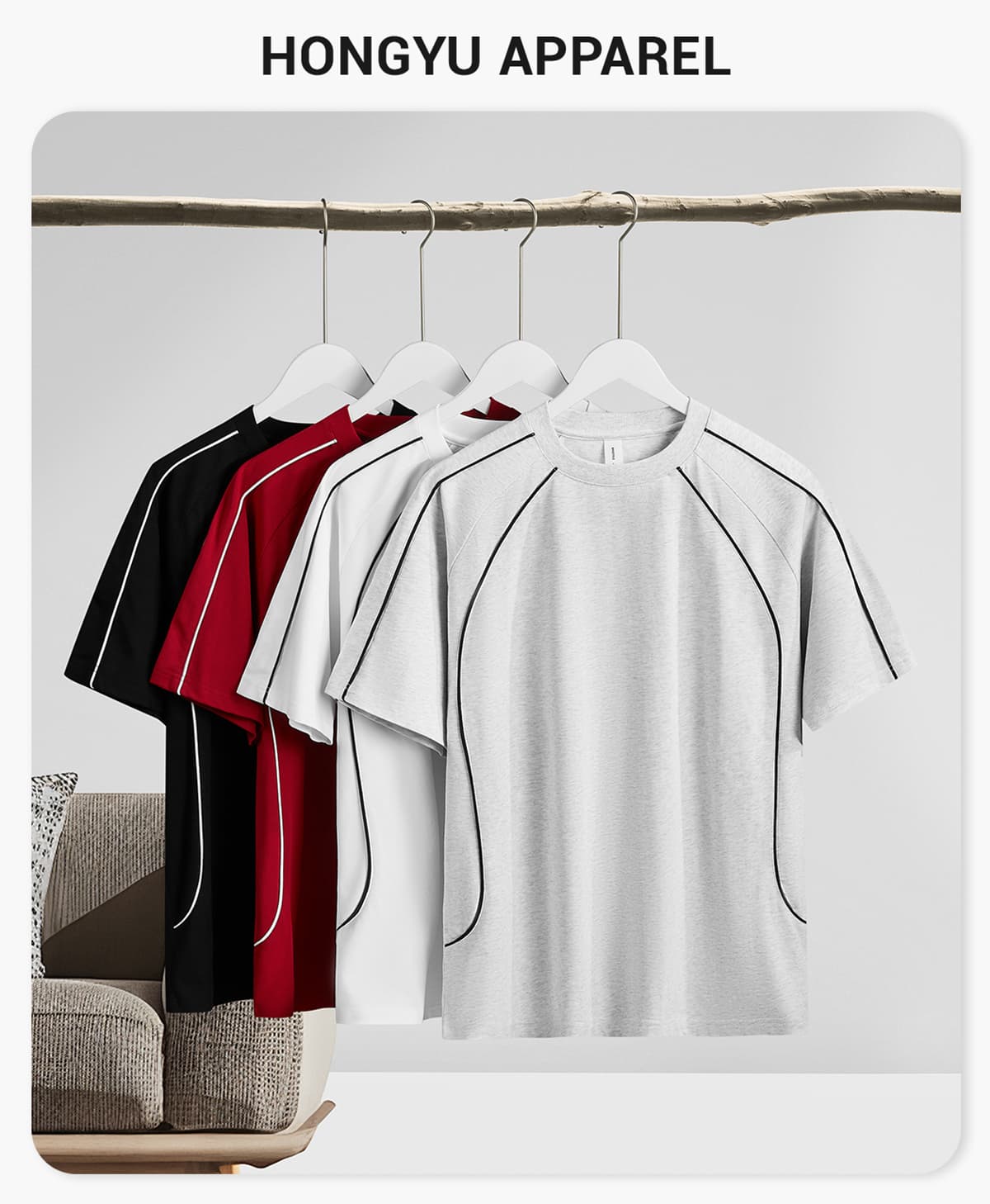 Cotton 240g Reglan Sleeve Oversized T-shirt – detail 1