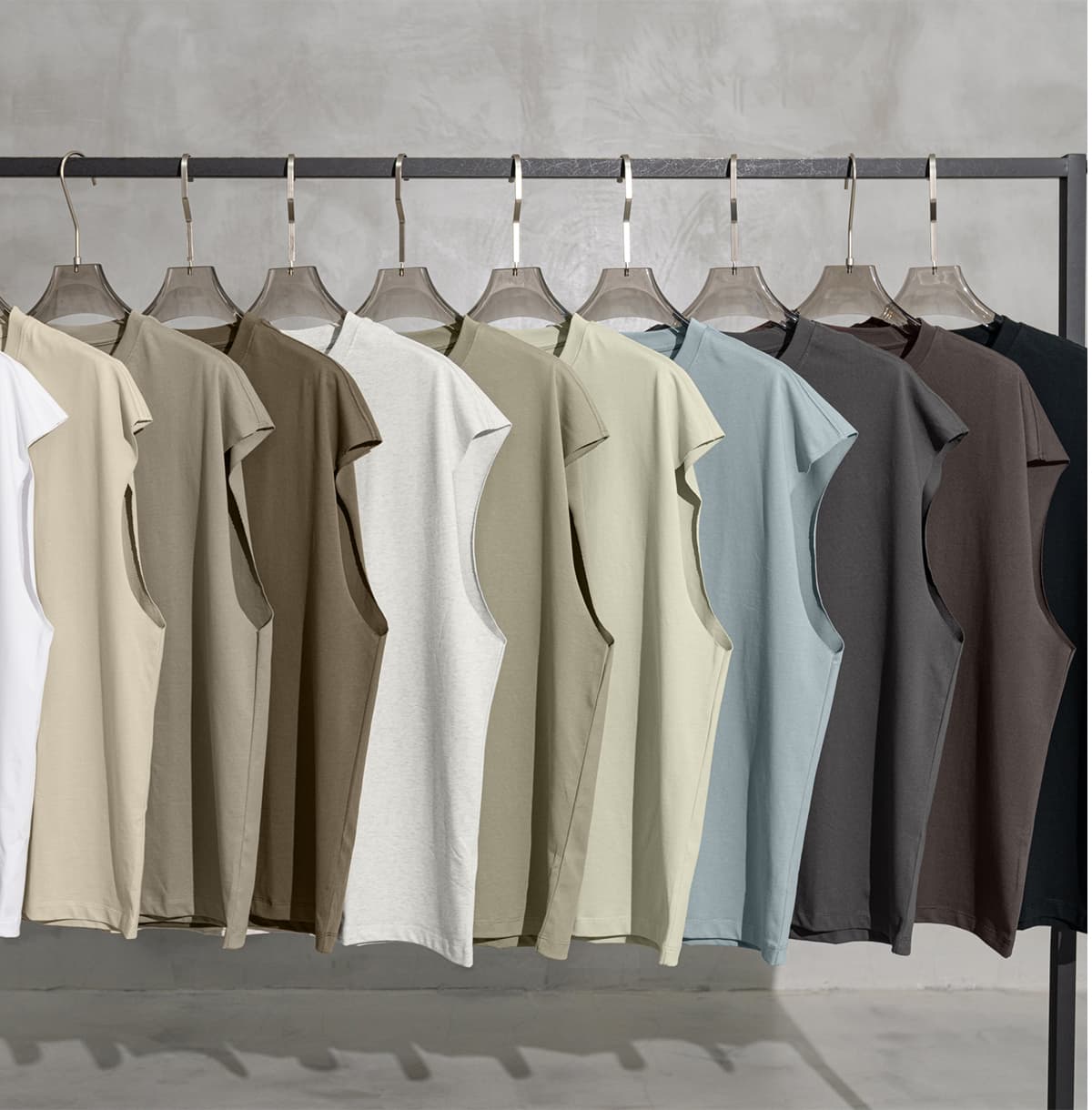 1501 Thick Cotton 305GSM Raw Edge Sleeve Vest – detail 8