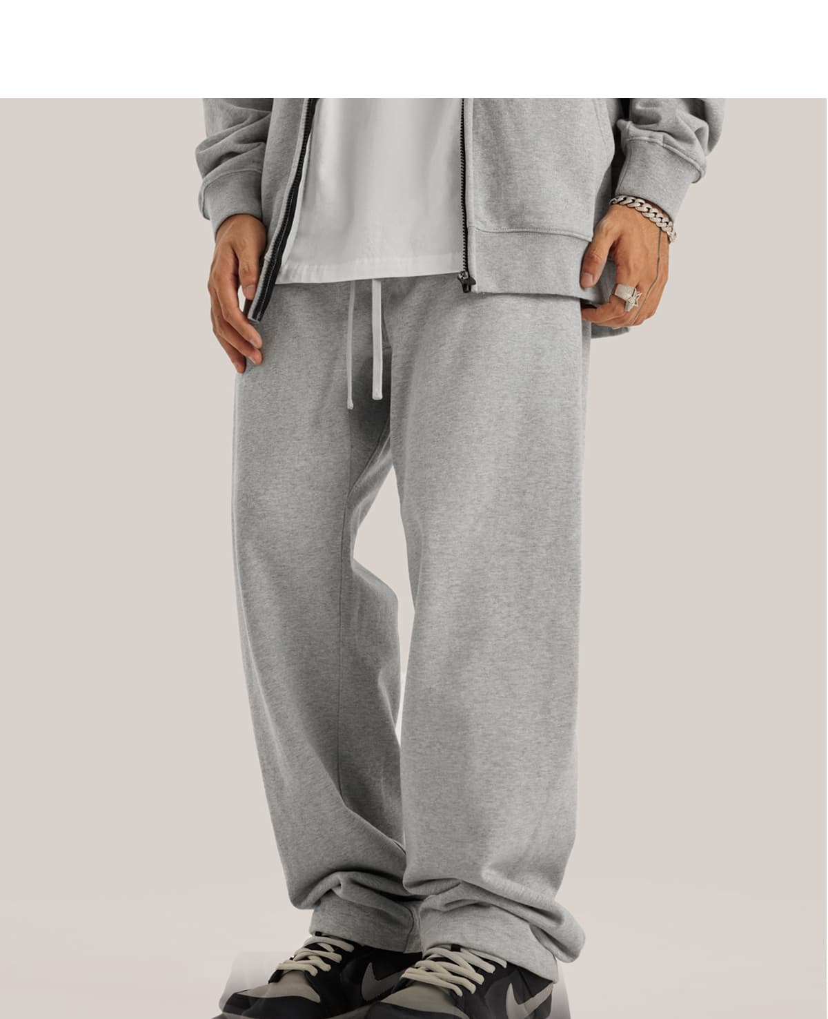 Thick Brushed Cotton Terry 445Gsm Straight Leg Sweatpants – detail 10