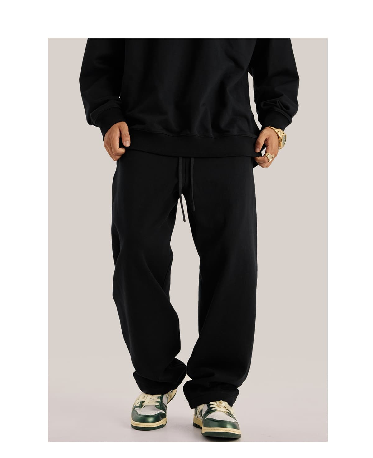 Thick Brushed Cotton Terry 445Gsm Straight Leg Sweatpants – detail 13