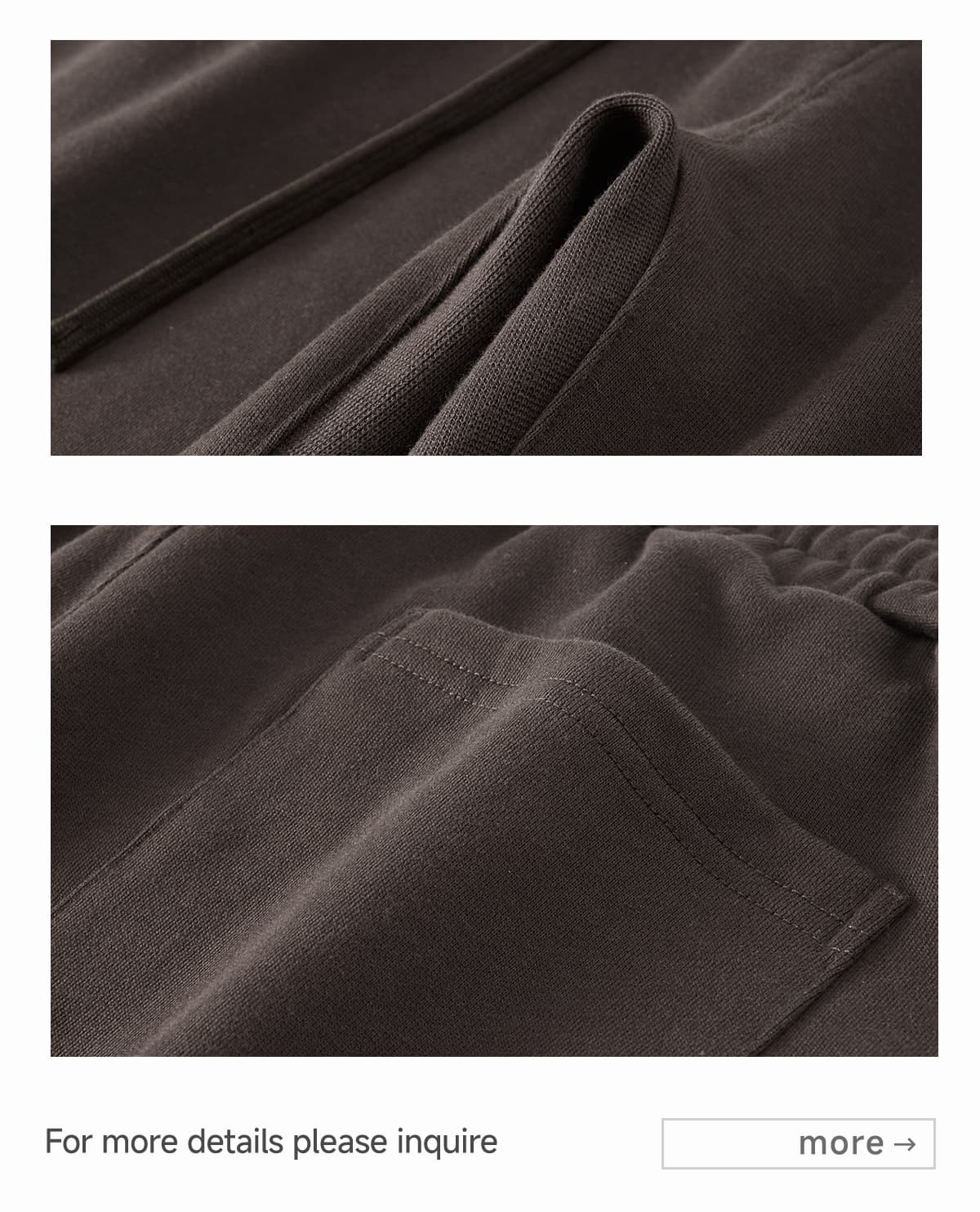 Thick Brushed Cotton Terry 445Gsm Straight Leg Sweatpants – detail 7