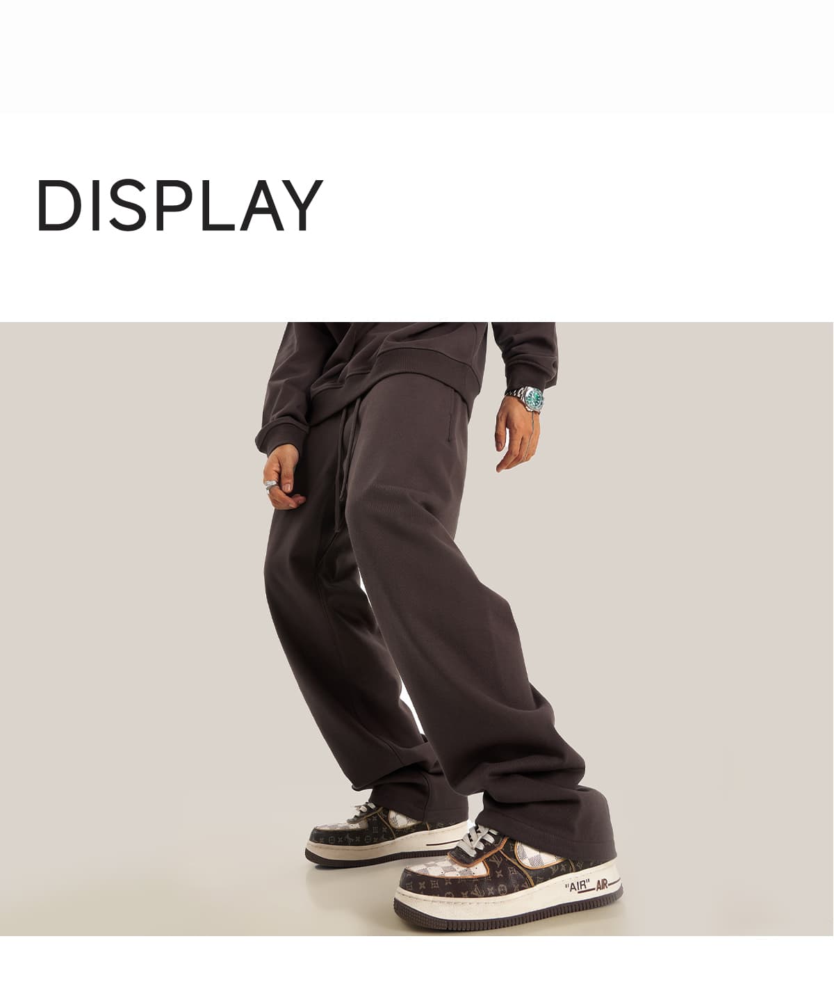Thick Brushed Cotton Terry 445Gsm Straight Leg Sweatpants – detail 8