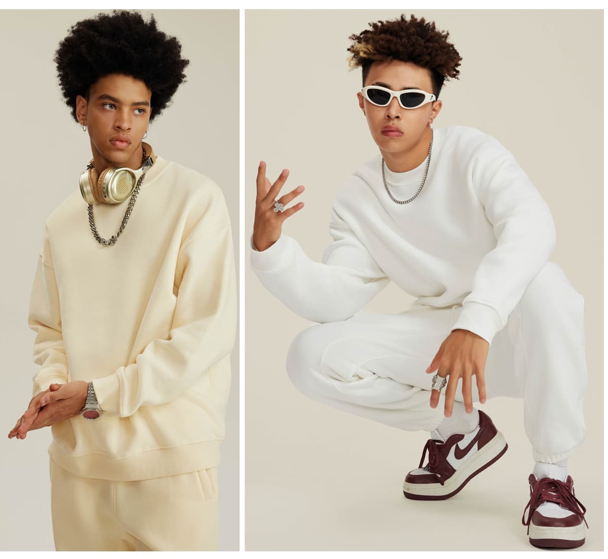 Thick Fleece 345Gsm Oversized Plain Sweatshirt – detail 11