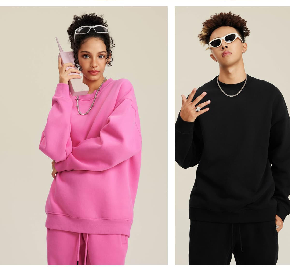 Thick Fleece 345Gsm Oversized Plain Sweatshirt – detail 13