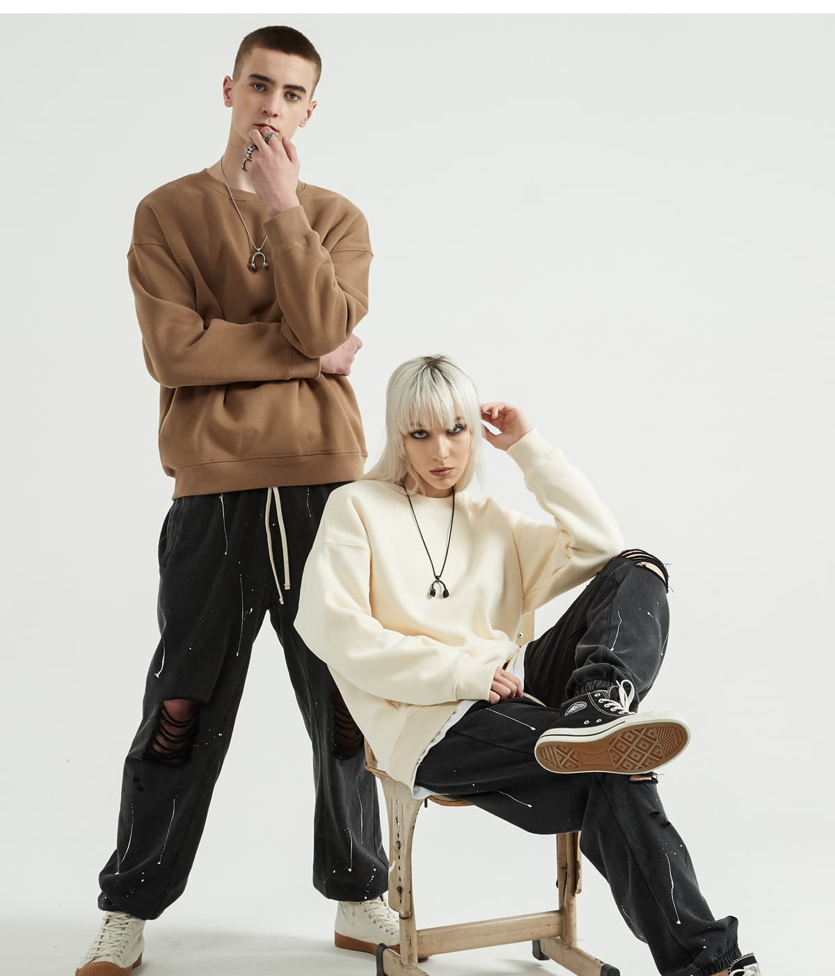 Thick Fleece 345Gsm Oversized Plain Sweatshirt – detail 15