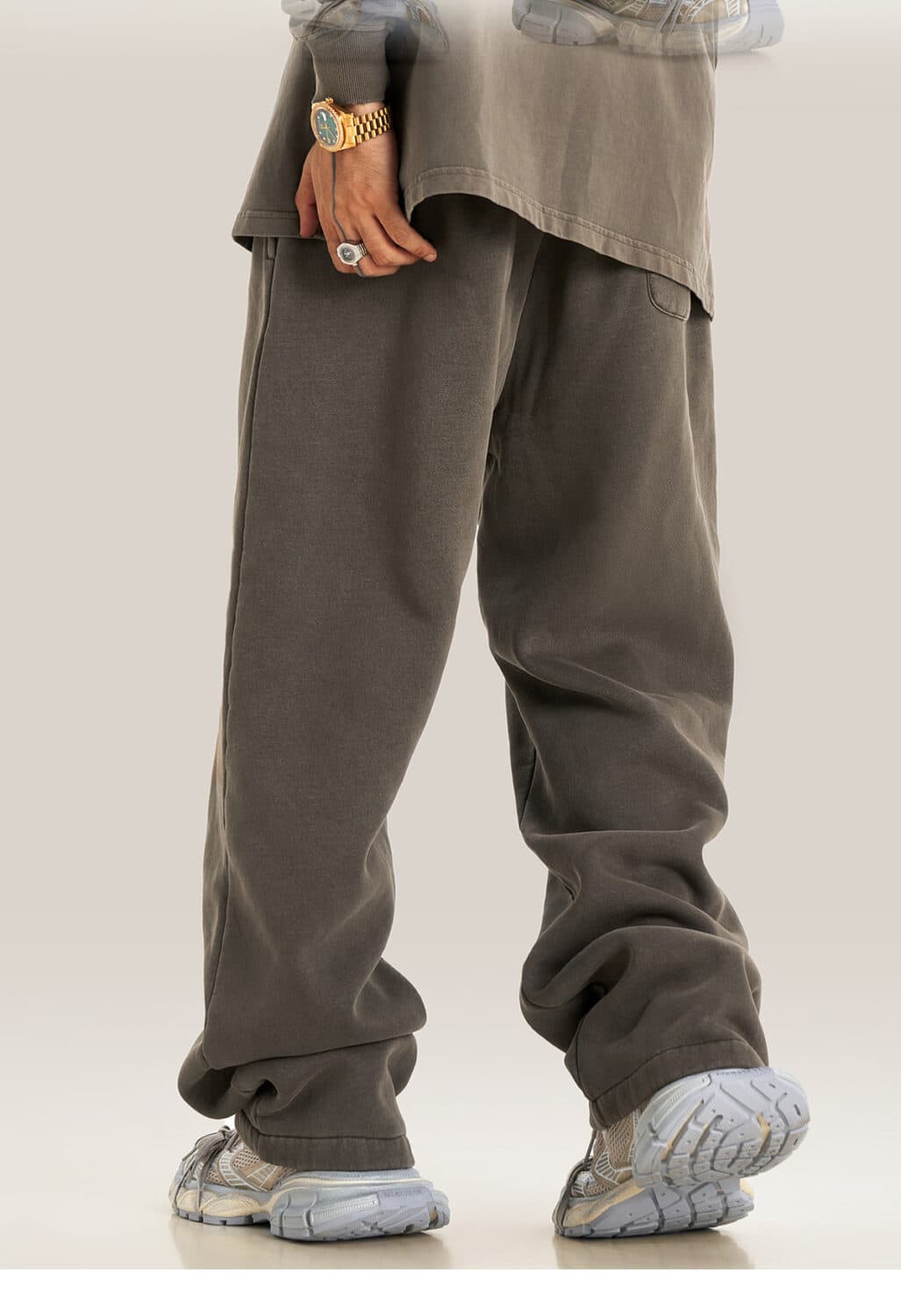 Heavyweight Fleece 332Gsm wash vintage Sweatpants – detail 11