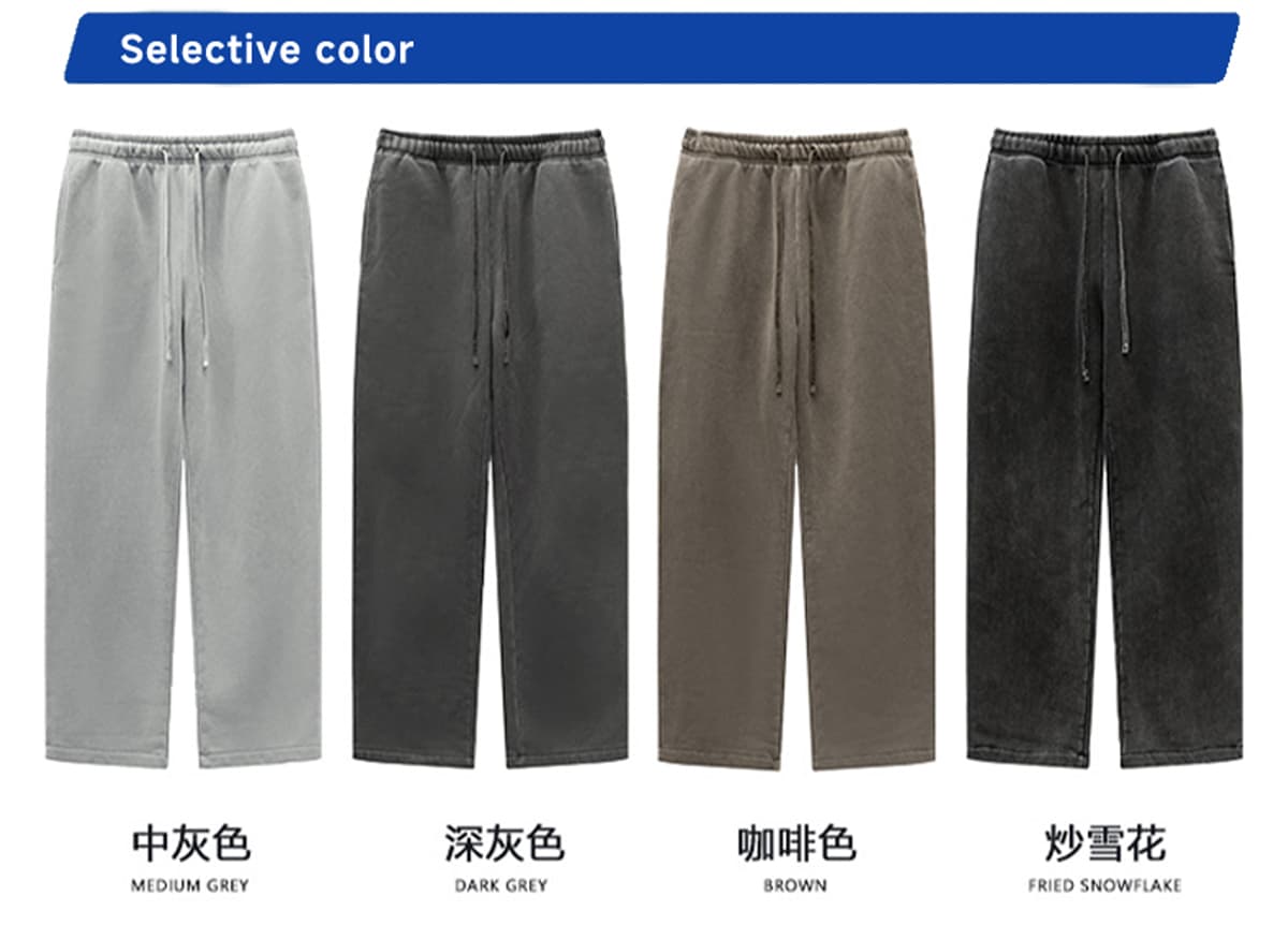 Heavyweight Fleece 332Gsm wash vintage Sweatpants – detail 3