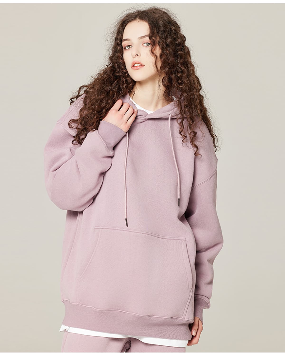 Fleece 350Gsm Unisex Oversized Hoodie – detail 13